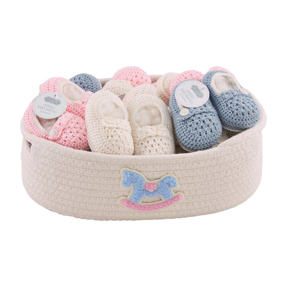 Ivory Crochet Baby Booties