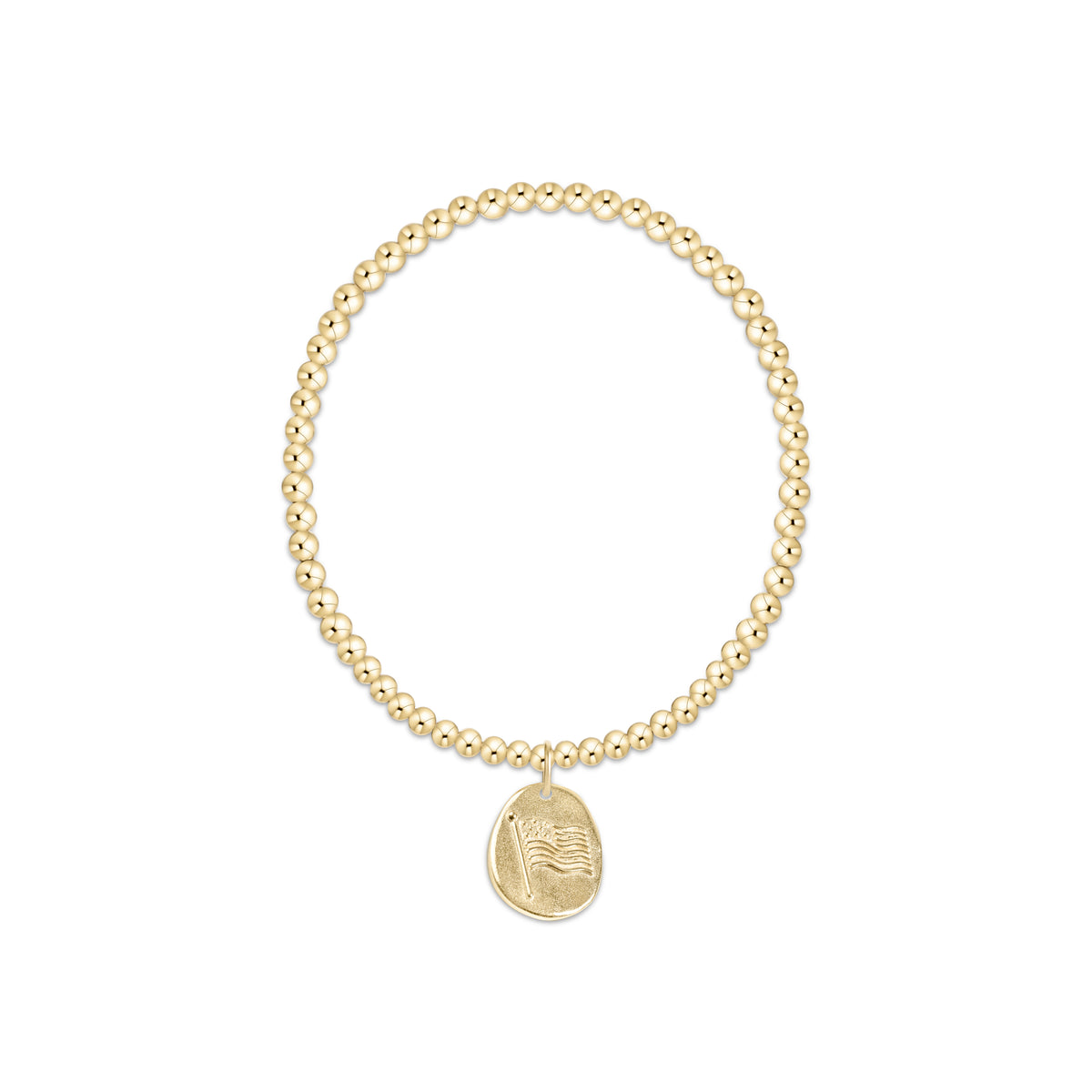 Classic Gold 3mm Bracelet - Inspire America Gold Disc