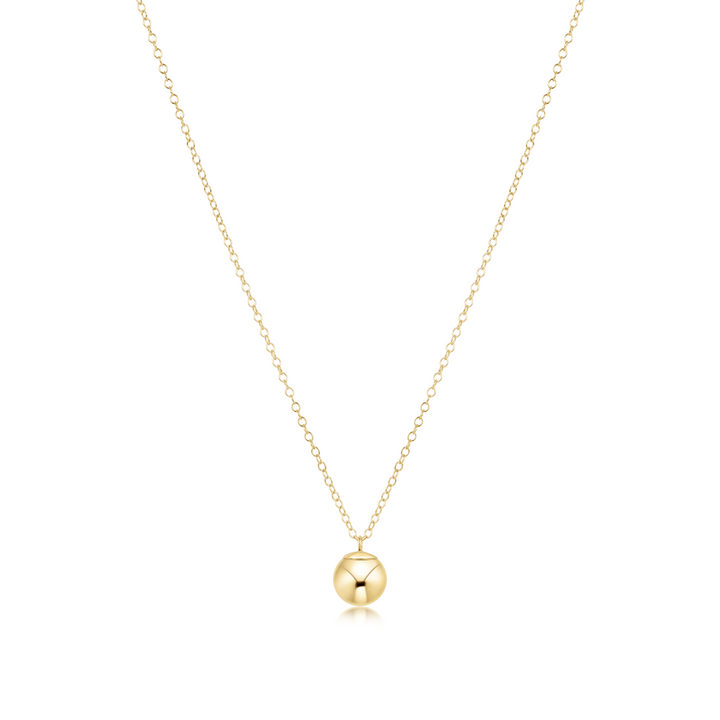 16" Necklace Gold - Classic Gold 8mm Charm