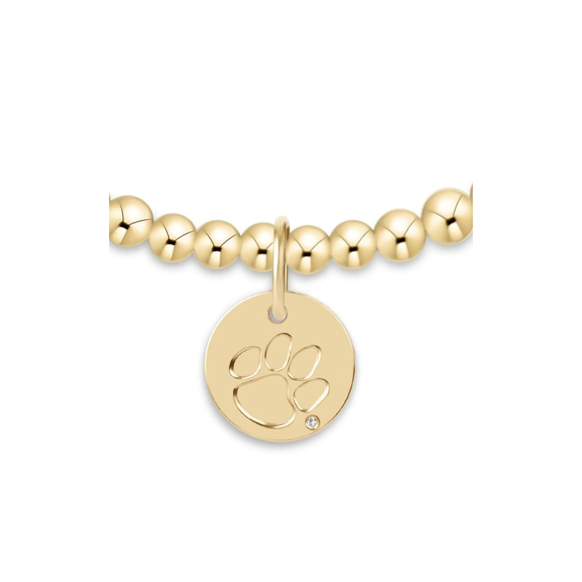 eCOLLEGIATE Extends Classic Gold 3mm Bracelet -  Clemson Disc