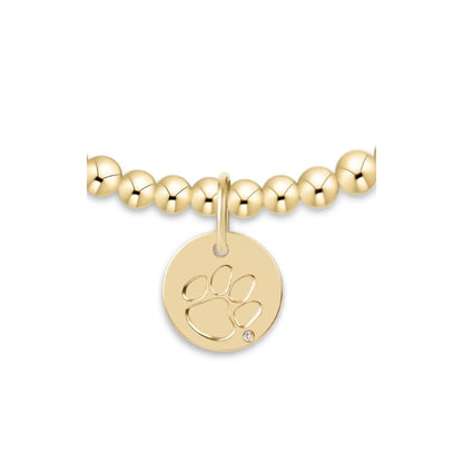 eCOLLEGIATE Extends Classic Gold 3mm Bracelet -  Clemson Disc
