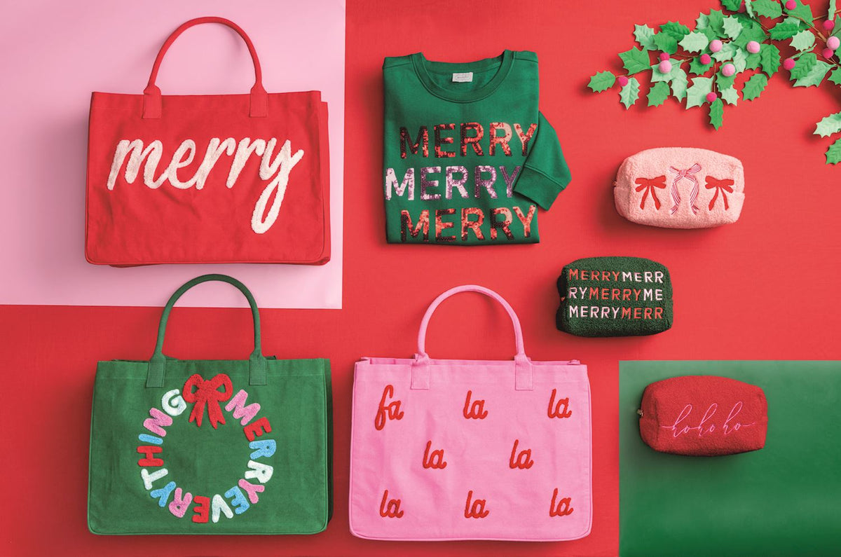 Holiday Boucle Tote
