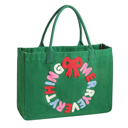 Holiday Boucle Tote