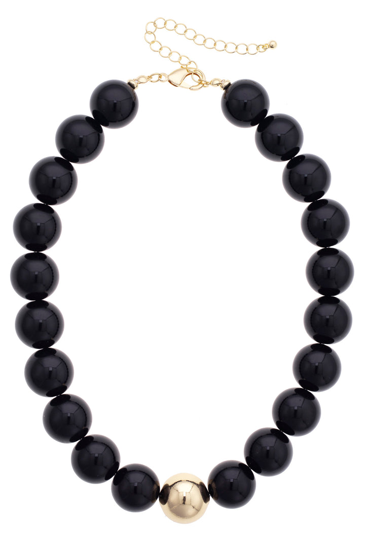 Marjorie Beaded Necklace - Black