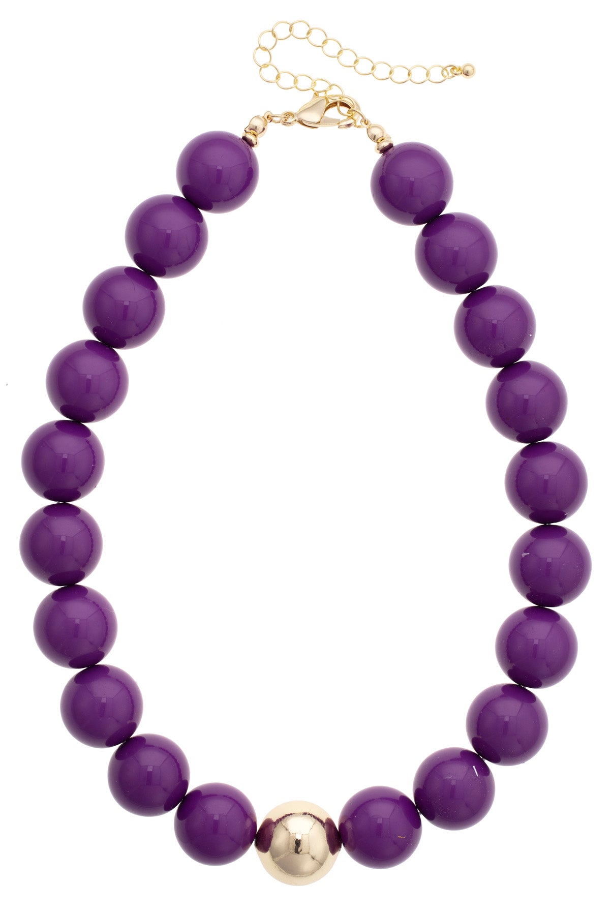 Marjorie Beaded Necklace - Purple