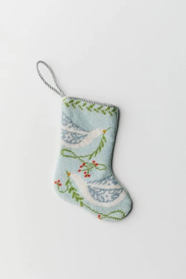 PEACE ON EARTH BLUE Stocking Ornament