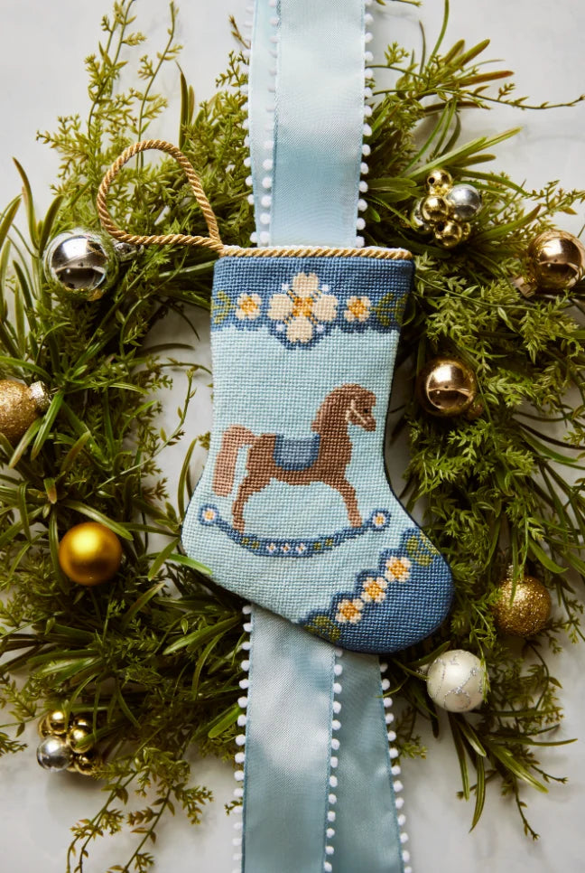 Blue Rocking Horse Stocking