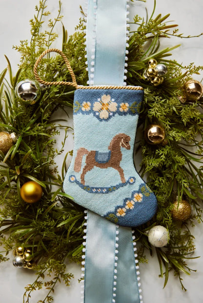 Blue Rocking Horse Stocking