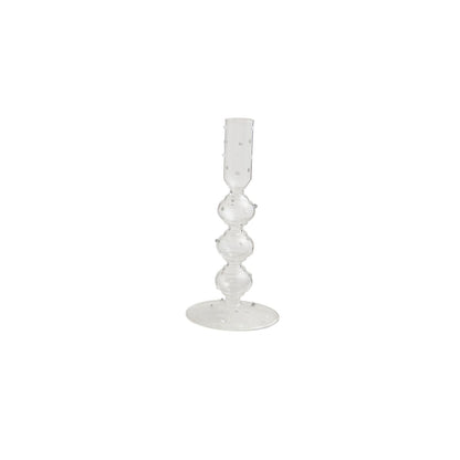 Small Dotted Glass Candlestick