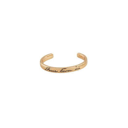 Gold Cuff "Jesus Loves Me"