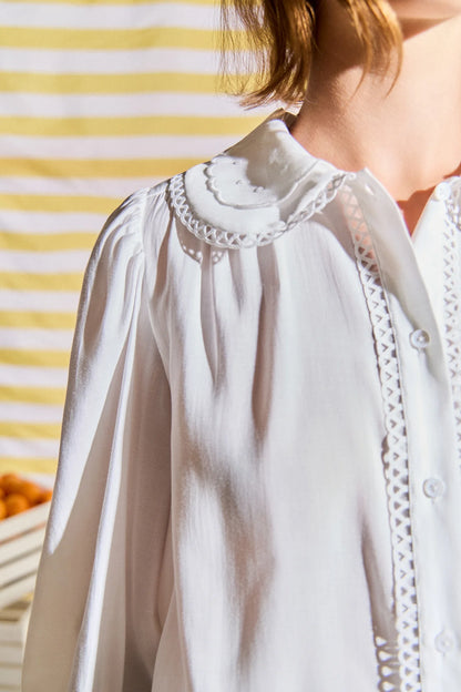 Scallop Detail Blouse