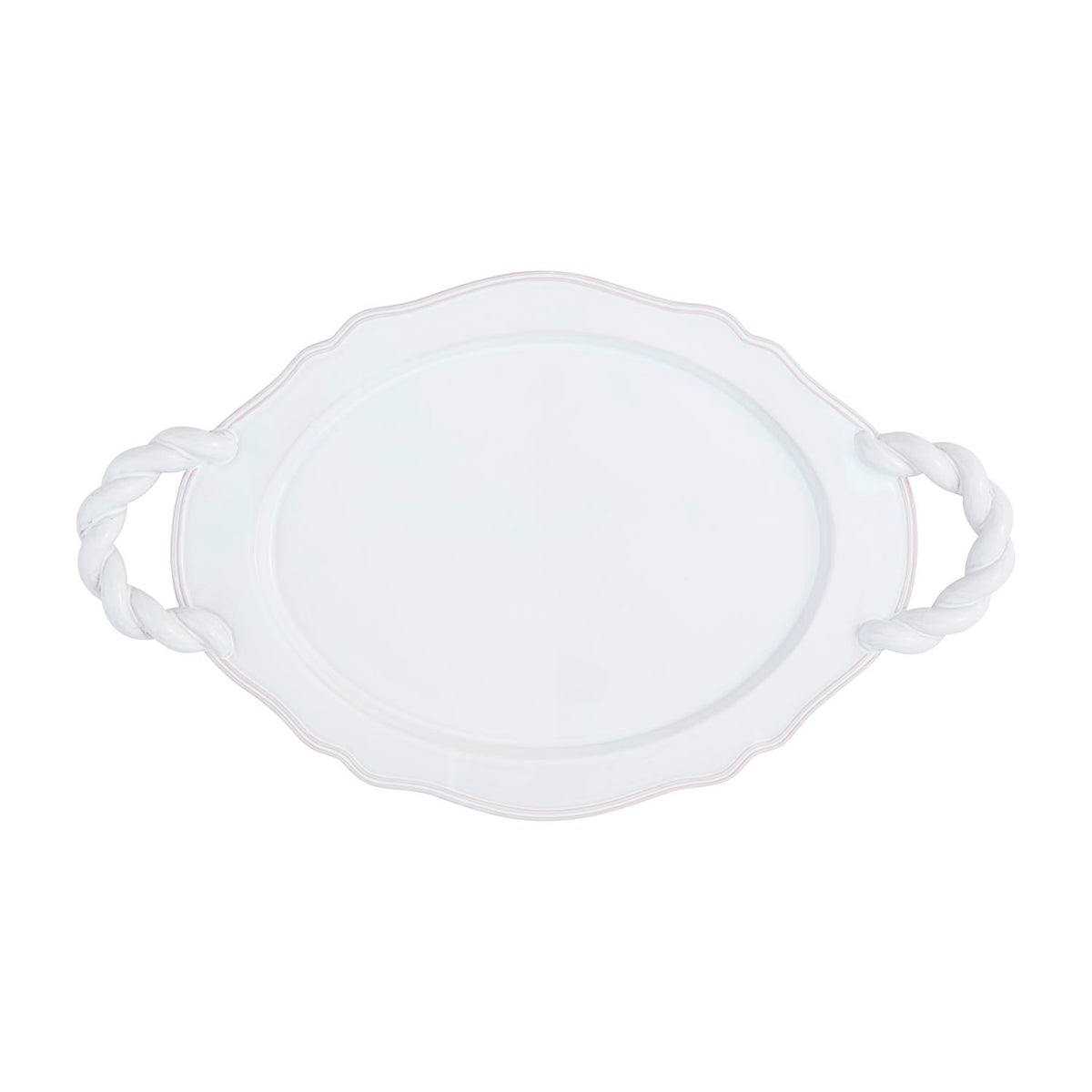 Twisted Handle Ceramic Platter