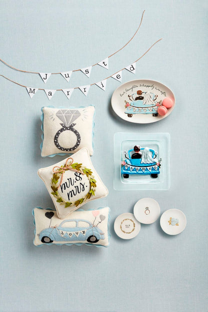 Mr and Mrs Car Glass Platter