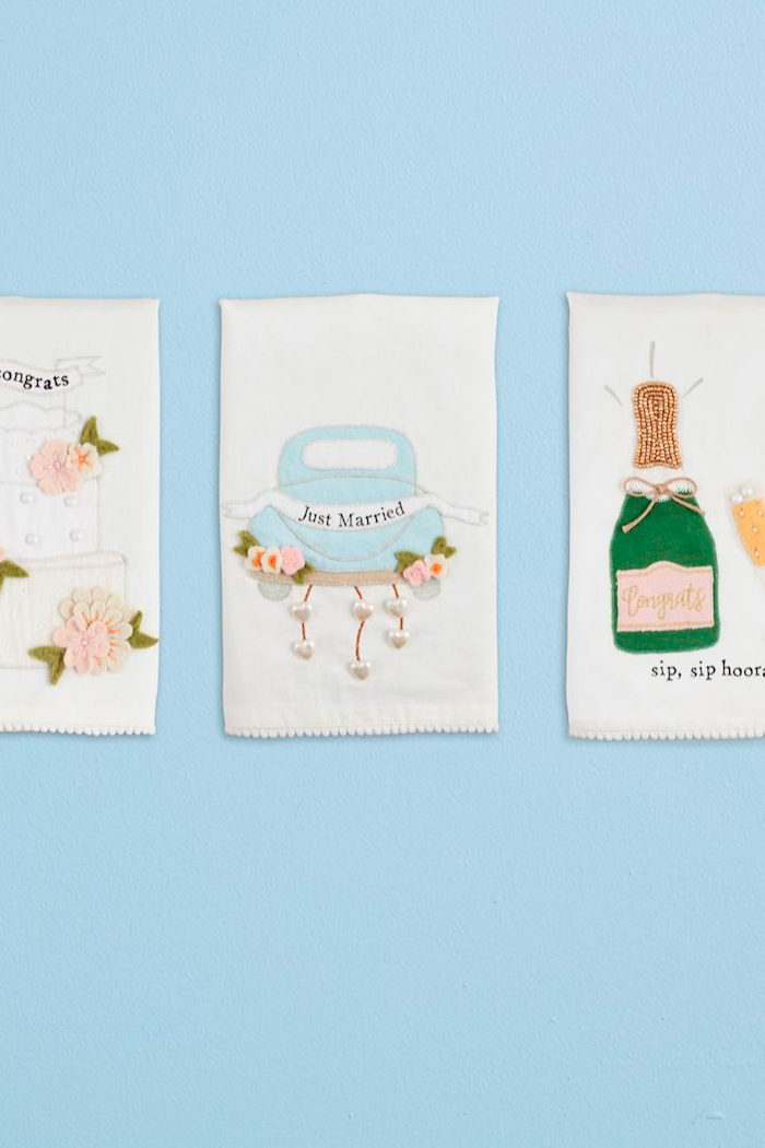 Just Married Tea Towel
