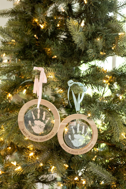 Pink Handprint Ornament