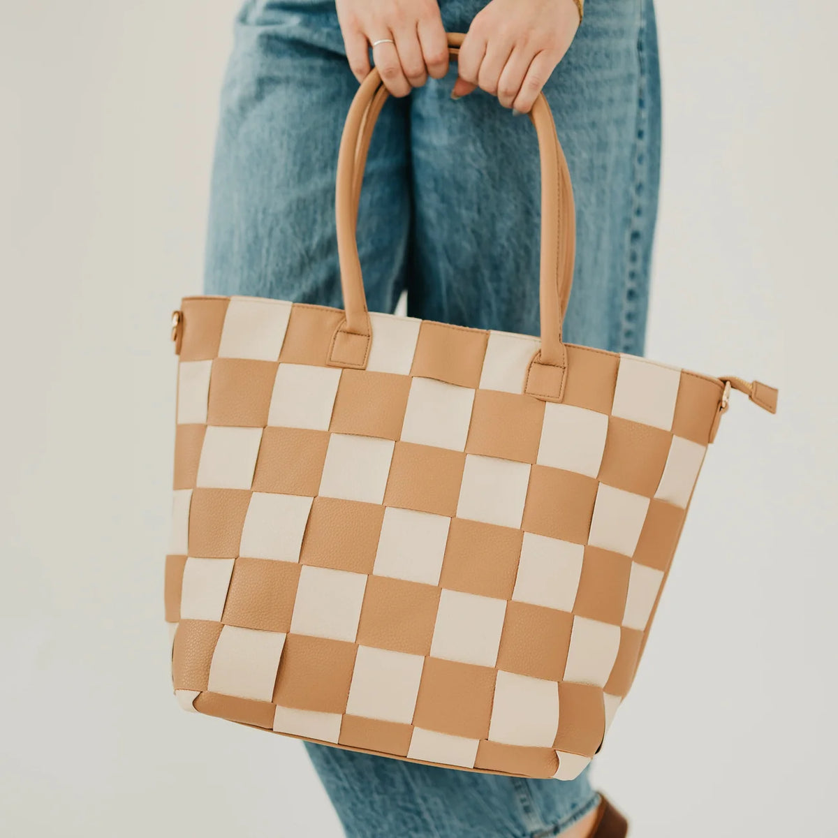 Checkered Courtney Tote