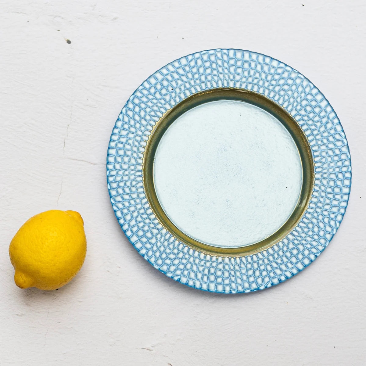 Pelli Glass Salad Plate - Blue