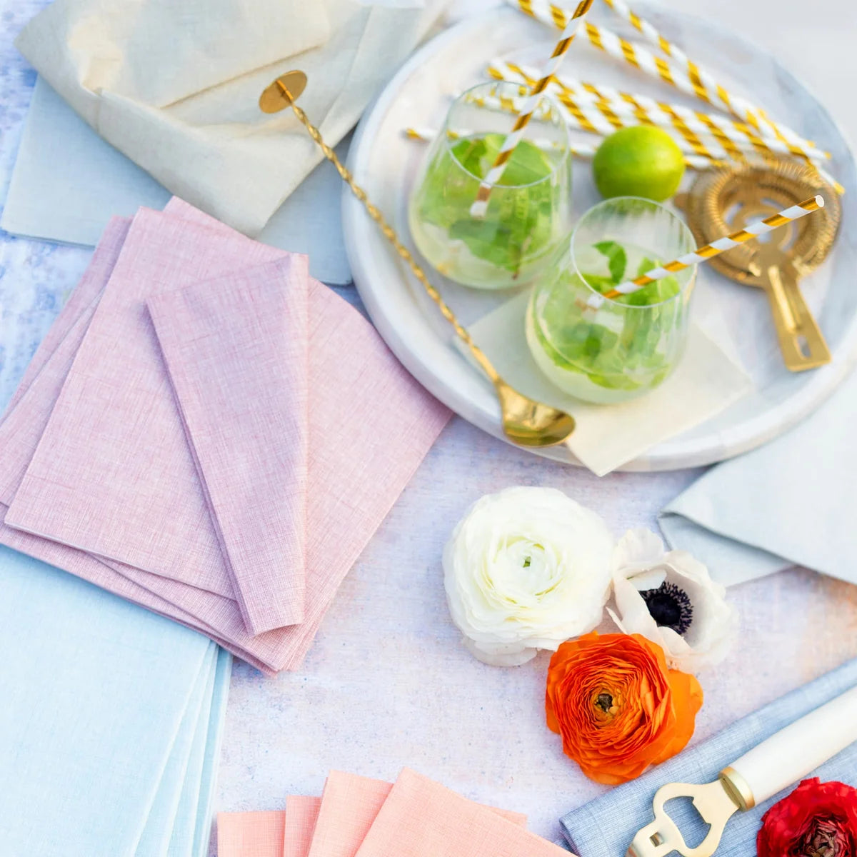 Papersoft Easy Bordeaux Cocktail Napkins