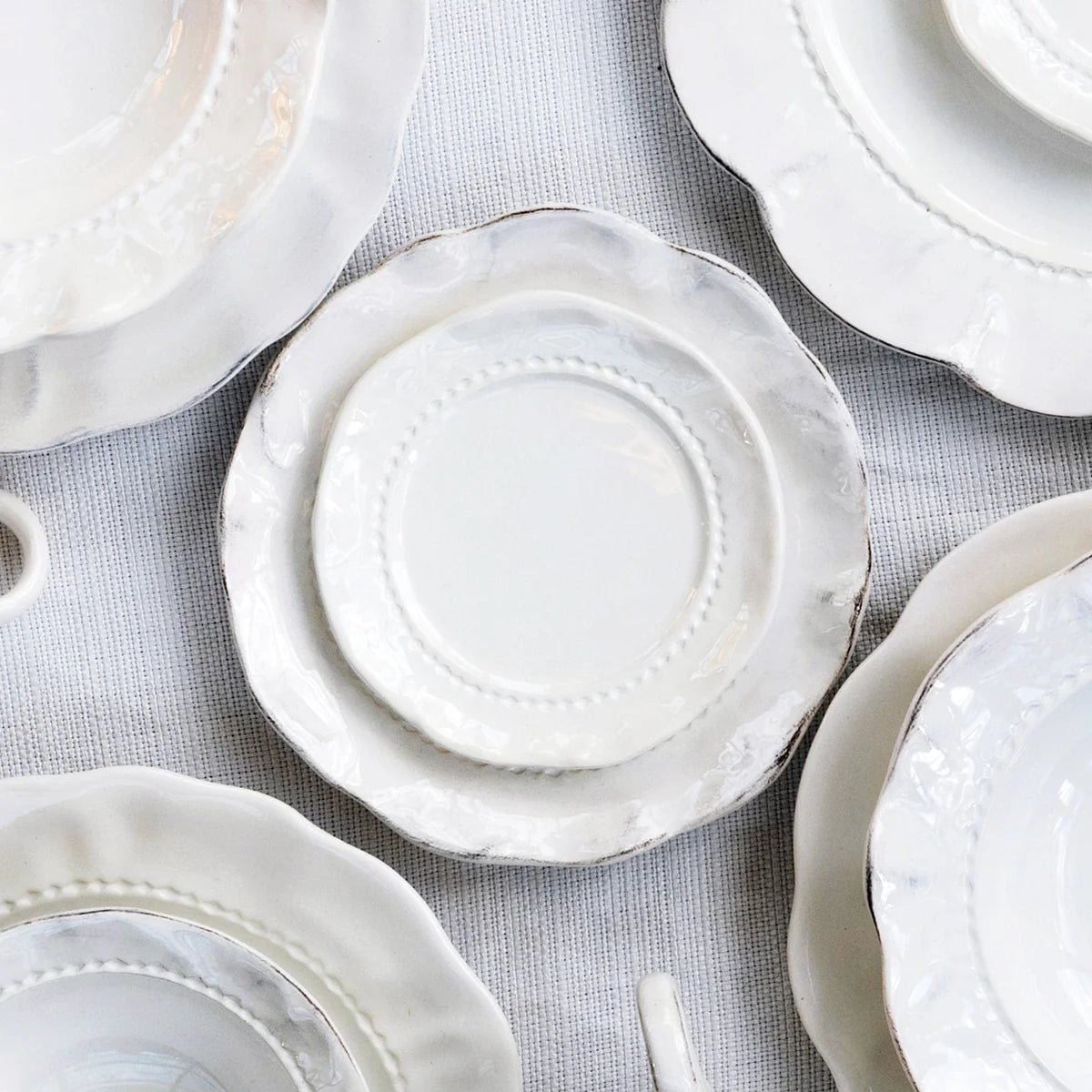 Giorno White Salad Plate