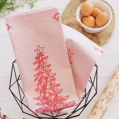 Strofinaccio Tree Dish Towel - Red Tree