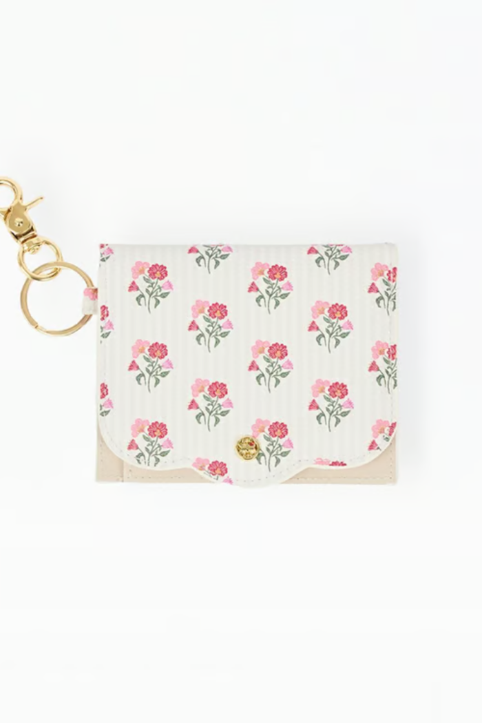 ID wallet Printed Scalloped MeadowBlush
