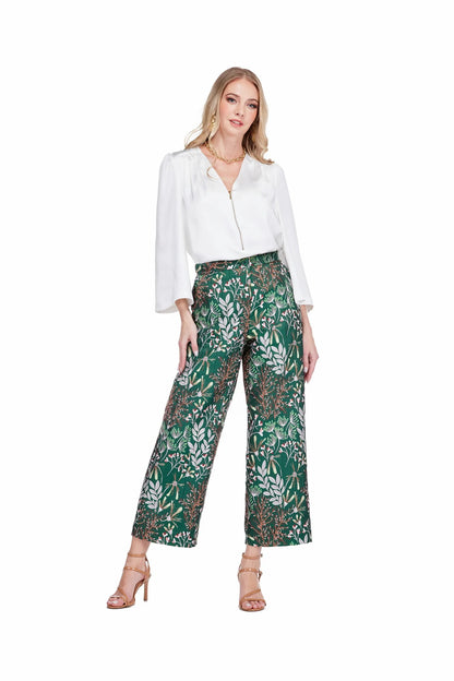 Evergreen Bloom Side Pocket Pants