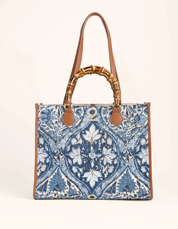 Luna Tote Japonica Cartouche Blue
