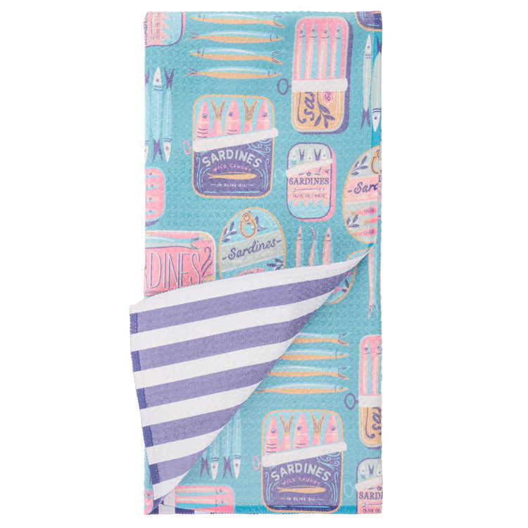 Microfiber Tea Towel - Sardines