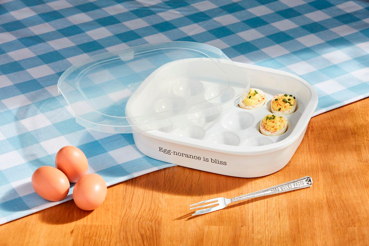 Lidded Deviled Egg Tray Set