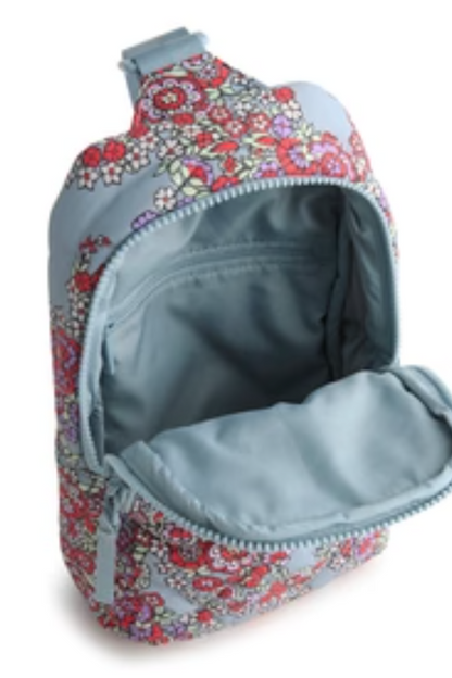 Lorman Sling Backpack Paisley Bouquet