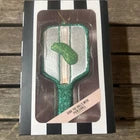 Pickle Ball Glass Ornament
