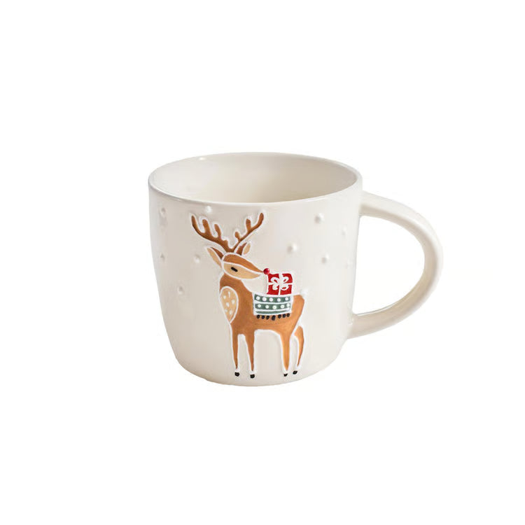 Sculpted Mug Winter Whimsy Reindeer