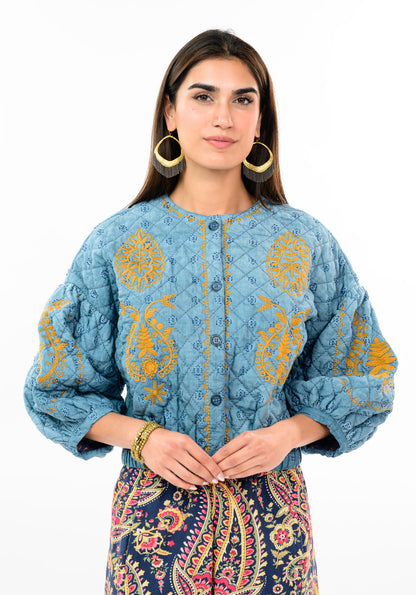 Embroidered Quilted Jacket