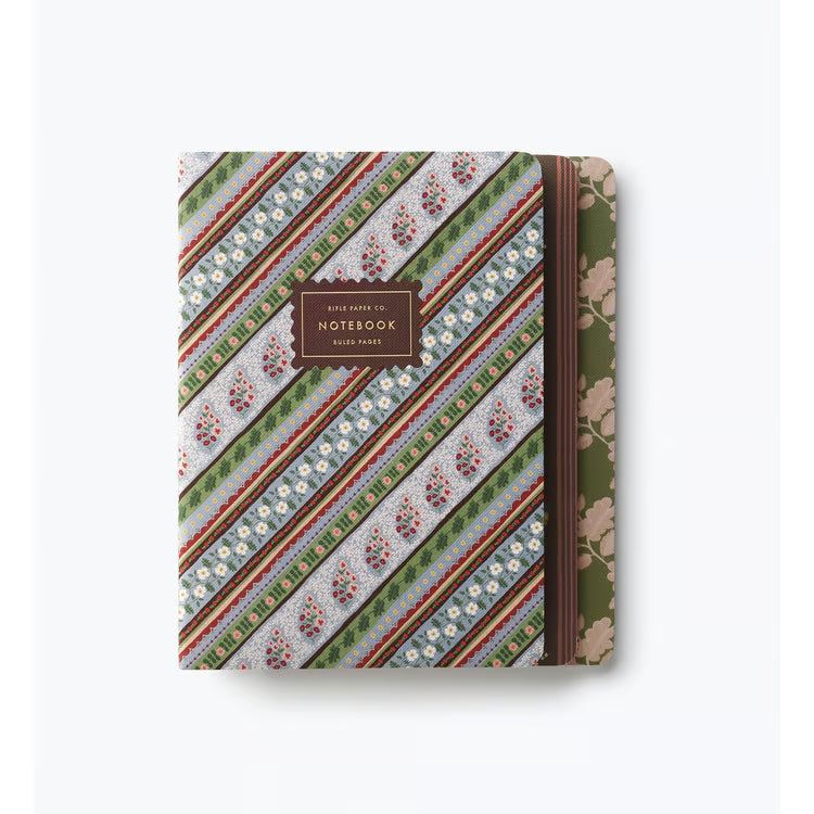 Assorted Set of 3 Paisley Notebooks