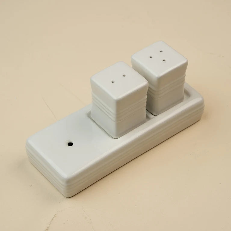 Pinstriped Salt & Pepper Shakers