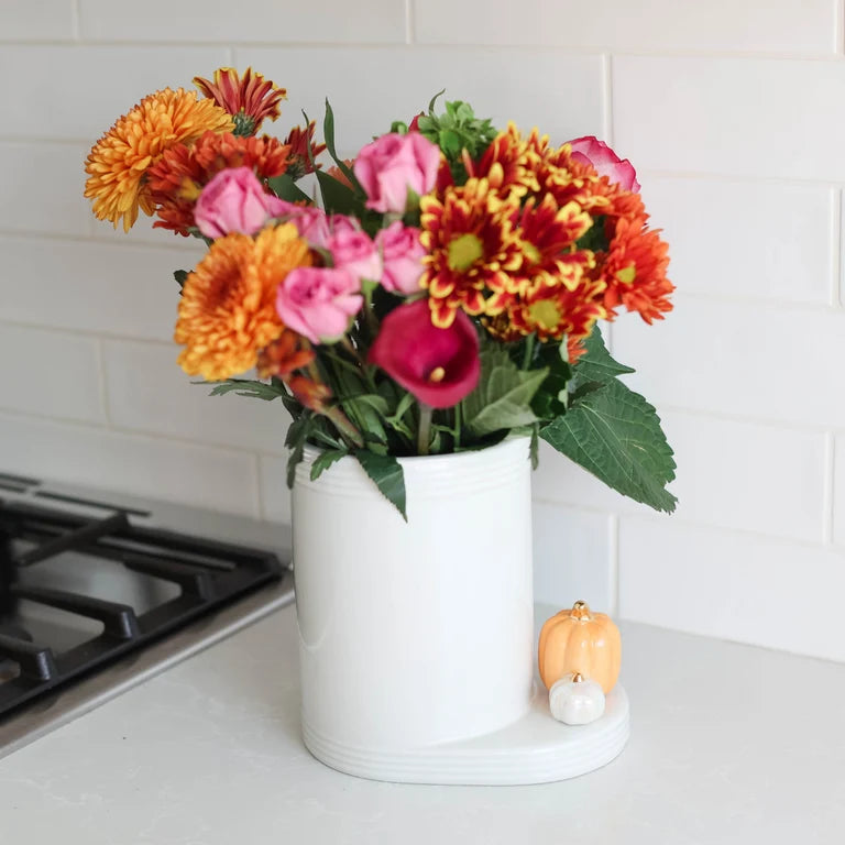 Pinstriped Utensil Crock