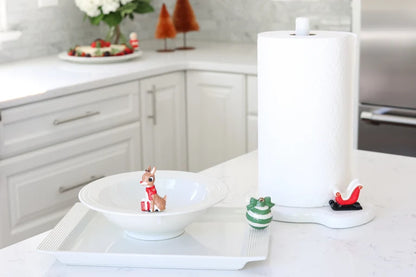 Pinstriped Melamine Paper Towel Holder