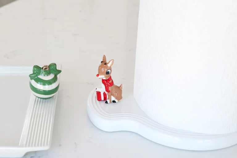 Pinstriped Melamine Paper Towel Holder