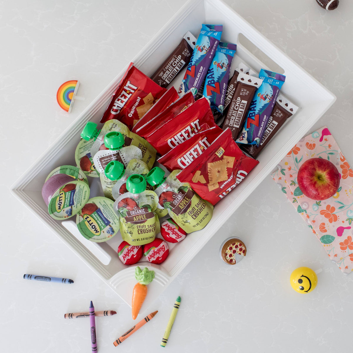 Pinstriped Melamine Rectangular Tray