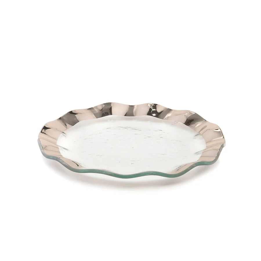 Ruffle Platinum Salad Plate