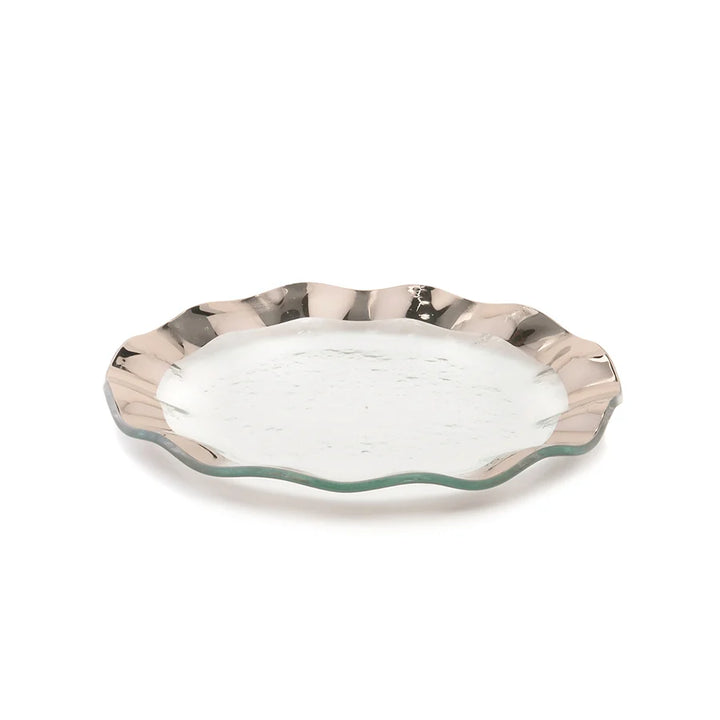 Ruffle Platinum Salad Plate
