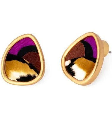 Violet Organic Stud Earring