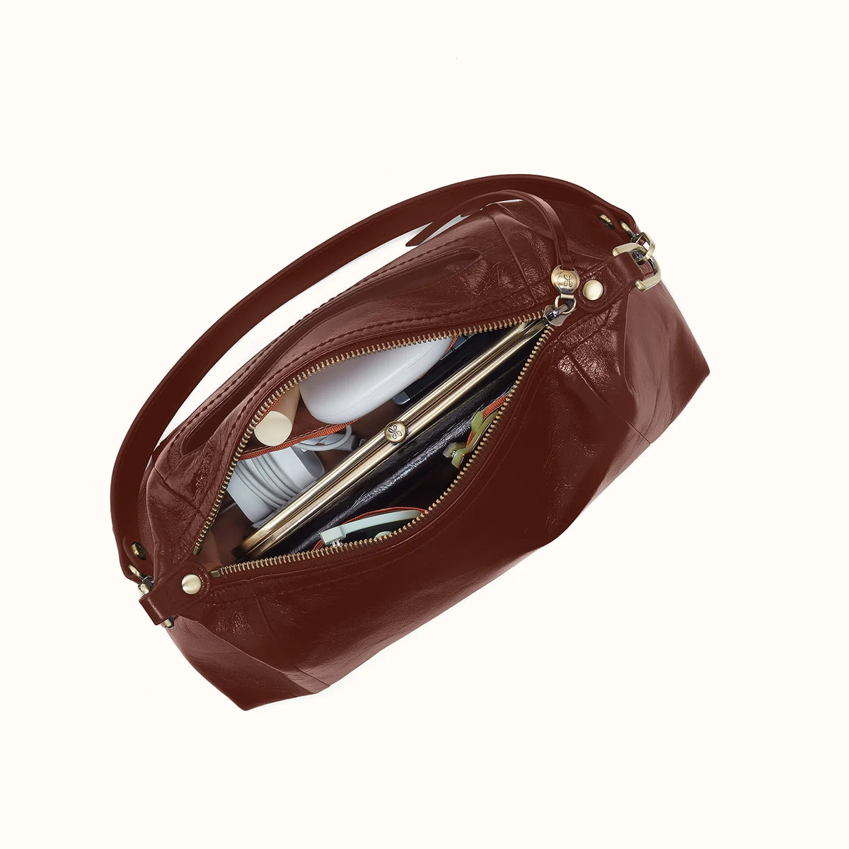 Darcy Shoulder in Polished Leather