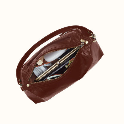 Darcy Shoulder in Polished Leather