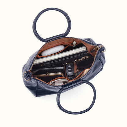 Sheila Medium Satchel in Polished Leather