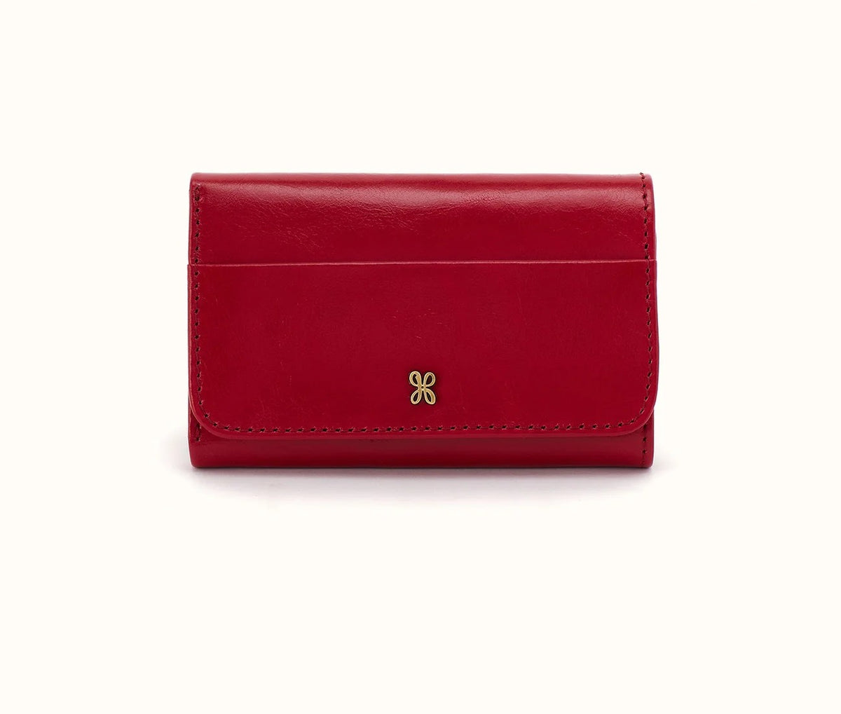 Jill Trifold Wallet in Polished Leather