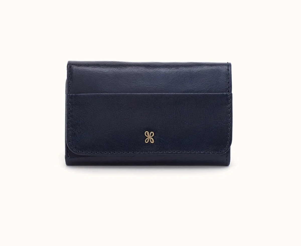 Jill Trifold Wallet in Polished Leather
