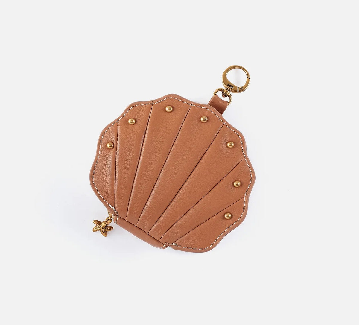Seashell Clip Pouch in Smooth Leather