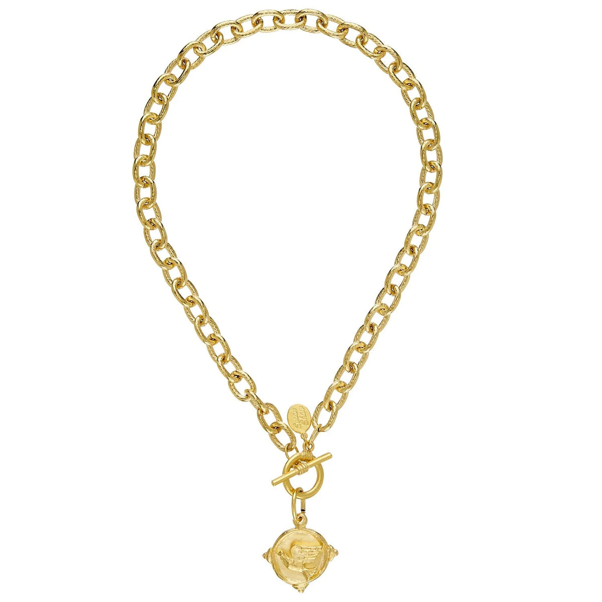Dove Intaglio Toggle Necklace 16"