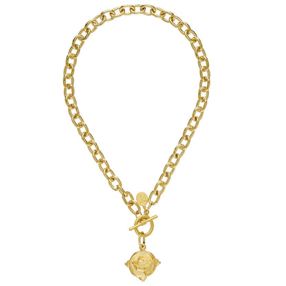 Dove Intaglio Toggle Necklace 16"